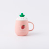 Innovative Personality Popularity Bringing a spoon and a ceramic cup Popular Mark Cup can customize the business cup