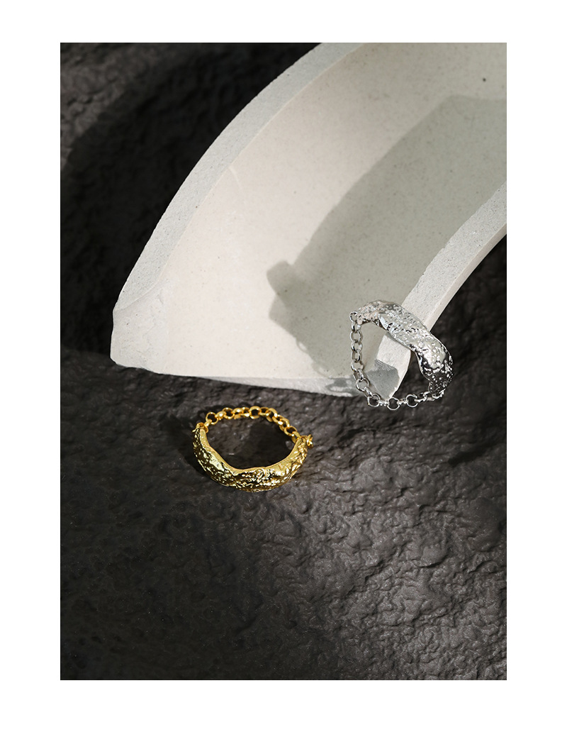 Simple Style Geometric Sterling Silver Plating Rings