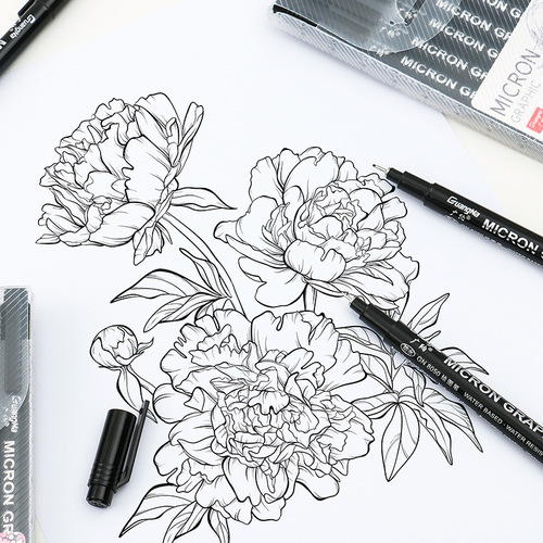 Guangna needle pen 8050 waterproof hook pen clothing stroke line animation design hand-painted hook pen outline