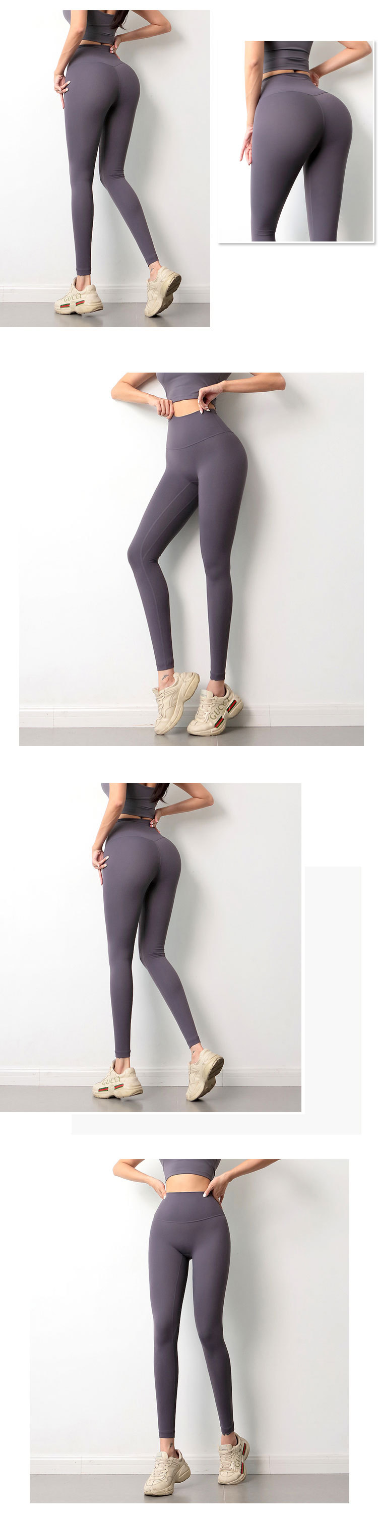 Leggings de doble cara con cintura alta y levantamiento de caderas NSXER53155