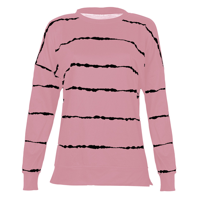 printing round neck long sleeve ladies T-shirt NSKX5944