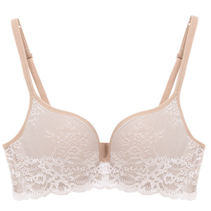 珀依兰小胸聚拢内衣 无钢圈文胸新品 蕾丝边文胸调整型广州内衣女