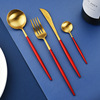 Scandinavian tableware stainless steel, spoon, set, 4 piece set, internet celebrity, Birthday gift