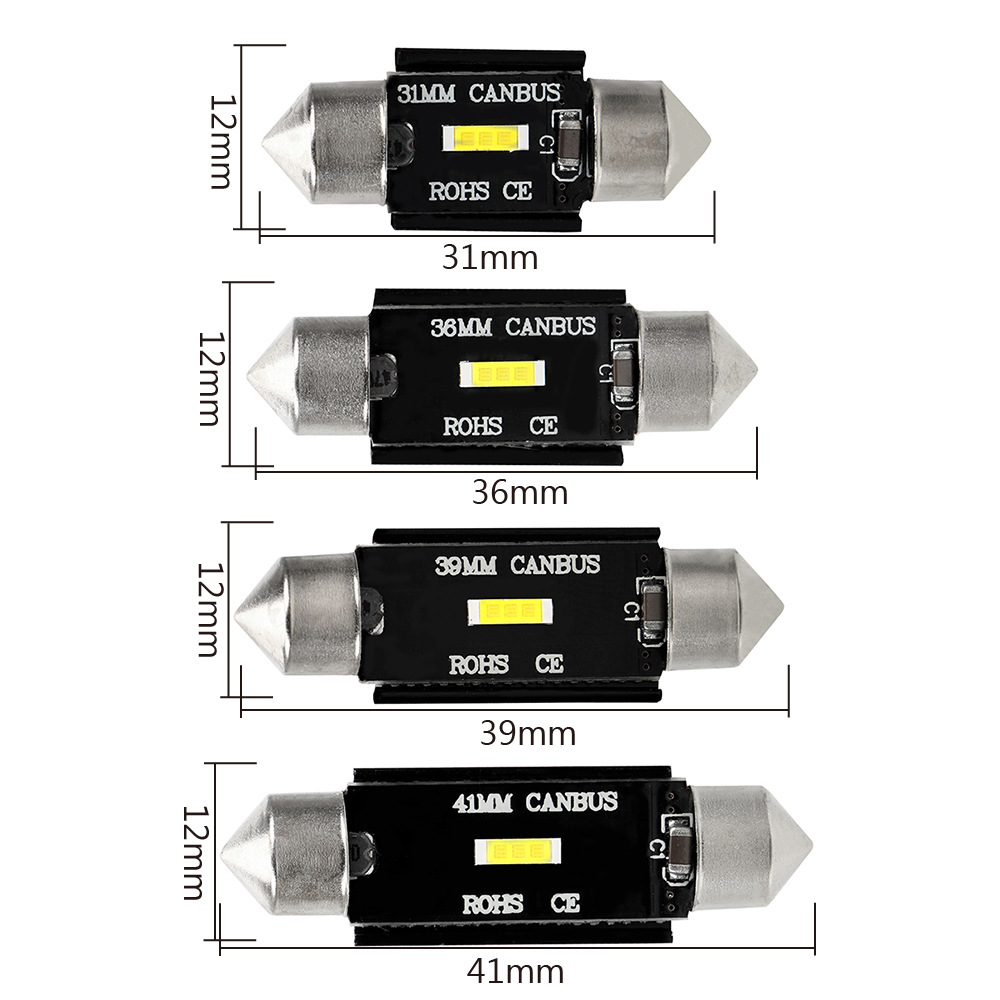 CANBUS luz de lectura decodificada luz de doble punta 1860 automóvil LED luz de techo 31MM 36MM 39MM 41MM image 4