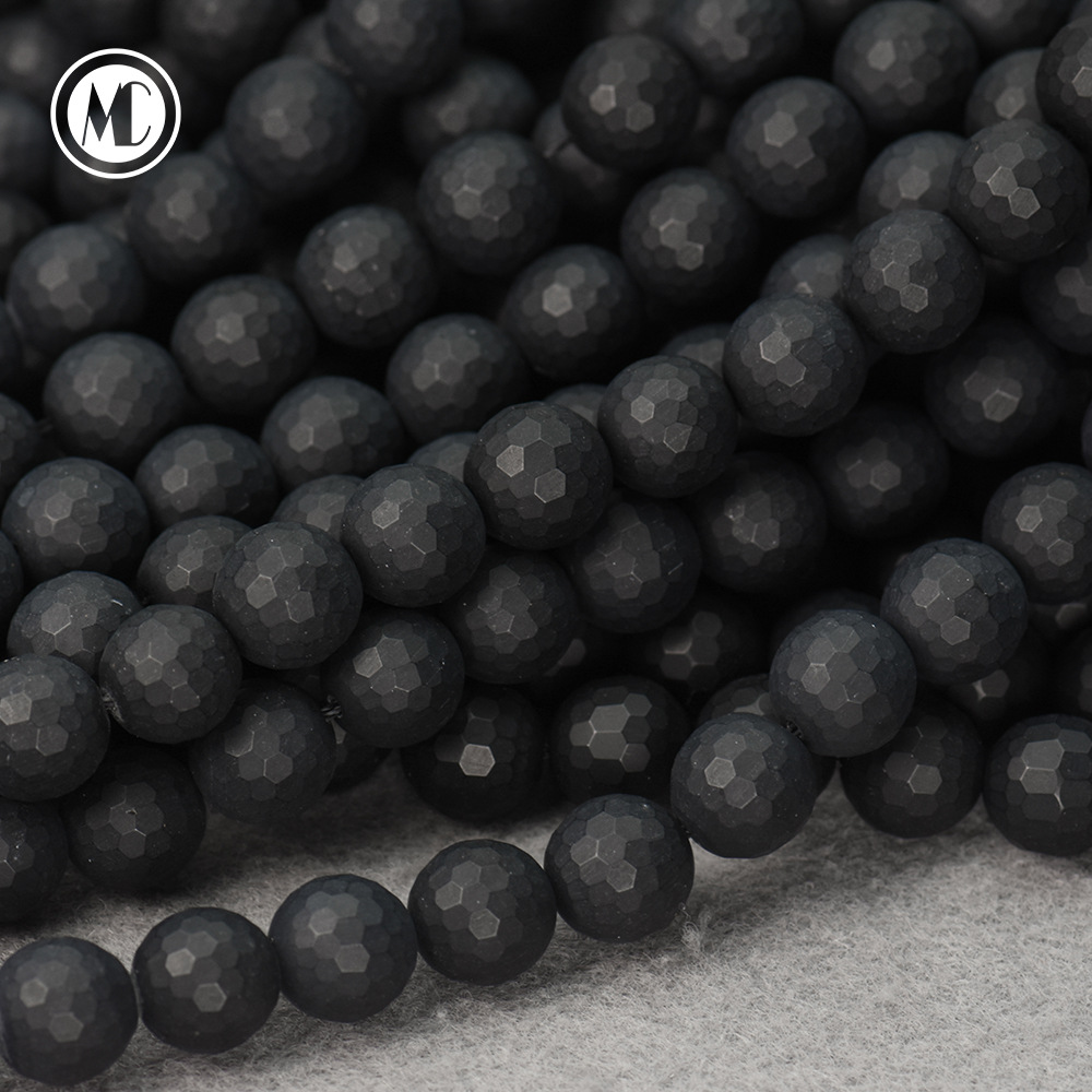 organic agate matte glossy round beads