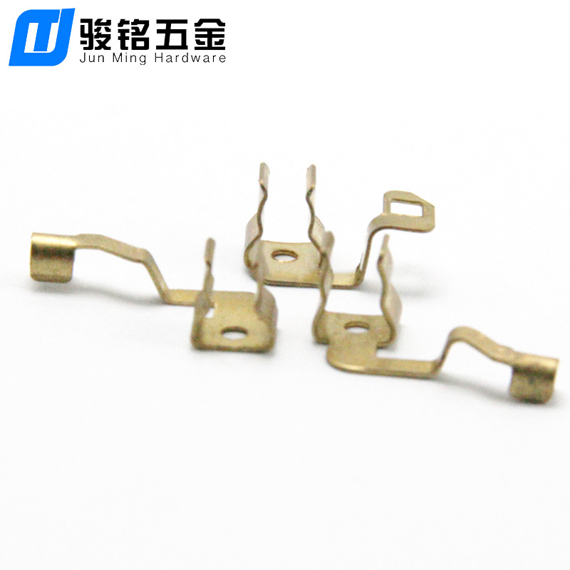 电子五金材料异型材插脚配件冲压加工 黄铜五金插头电器