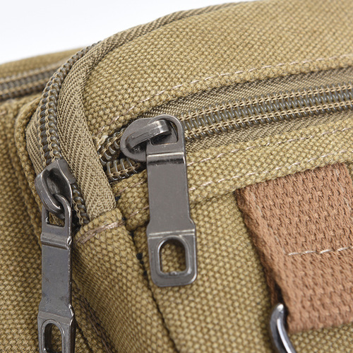 Manufacturer wholesale thickened canvas waist bag outdoor fashion leisure sports chest bag men and women portable mobile phone shoulder bag trendy