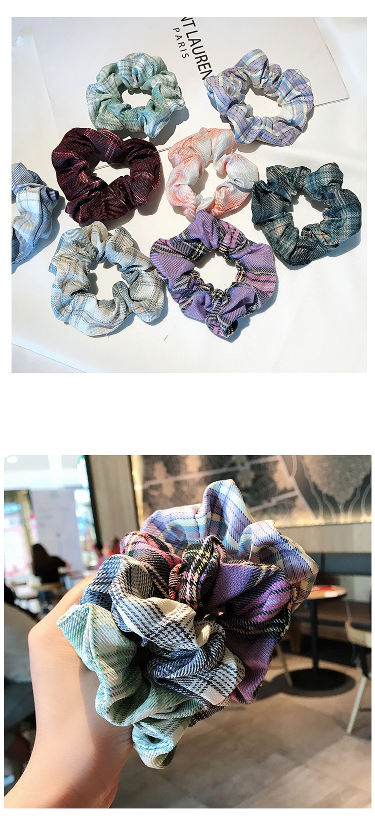 Fashion Fabric Circle Hair Scrunchies Korean Meatball Hair Rope Wholesale Nihaojewelry display picture 5