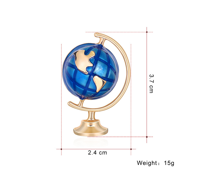 New Oil Drop Brooch Globe Brooch Planet Pin Unisex Spot Wholesale Nihaojewelry display picture 1