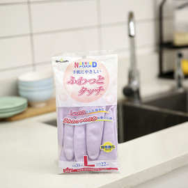 SHOWA日本进口防水塑胶手套 防滑耐用家务清洁橡胶加厚手套