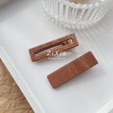 日韩木纹复古刘海夹发夹女少女亚克力鸭嘴夹气质一字夹发饰霞碎发