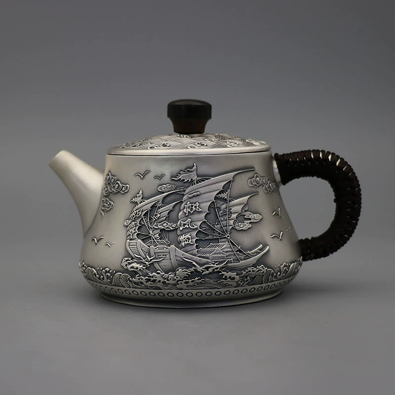 Teapot, tea set, cigarette holder, 999 volume, silver 999 sample