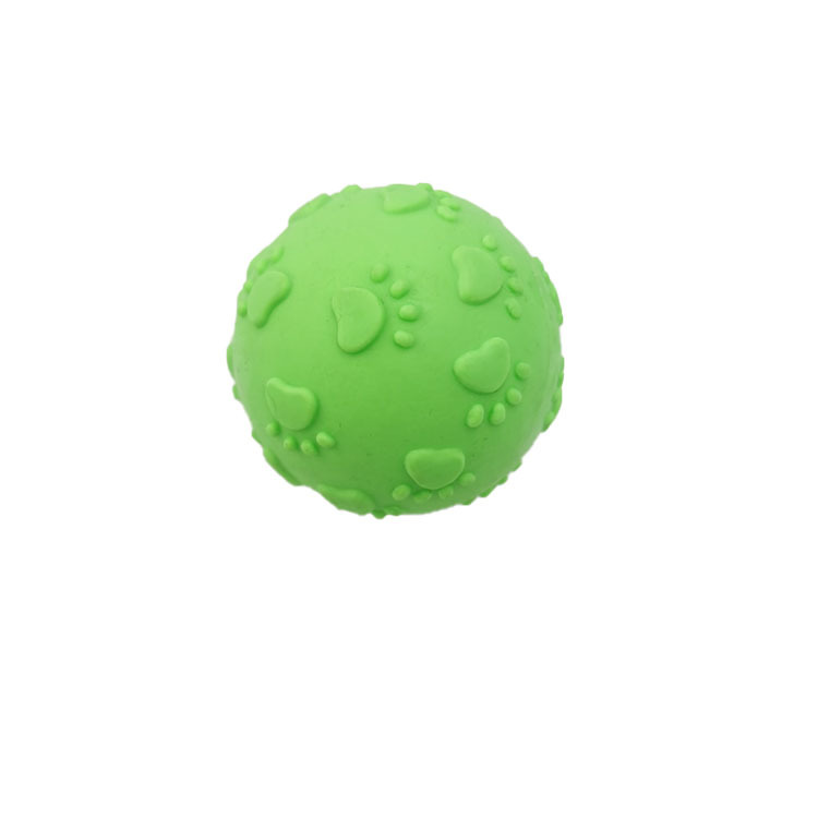 Mascota TPR huellas de juguete de sonido bola molar perro de entrenamiento perro resistente a mordeduras perro de juguete de goma suministros para perros fábrica en stock