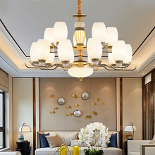 新中式吊燈客廳燈2020新款大氣中國風家用卧室餐廳別墅復式樓燈具