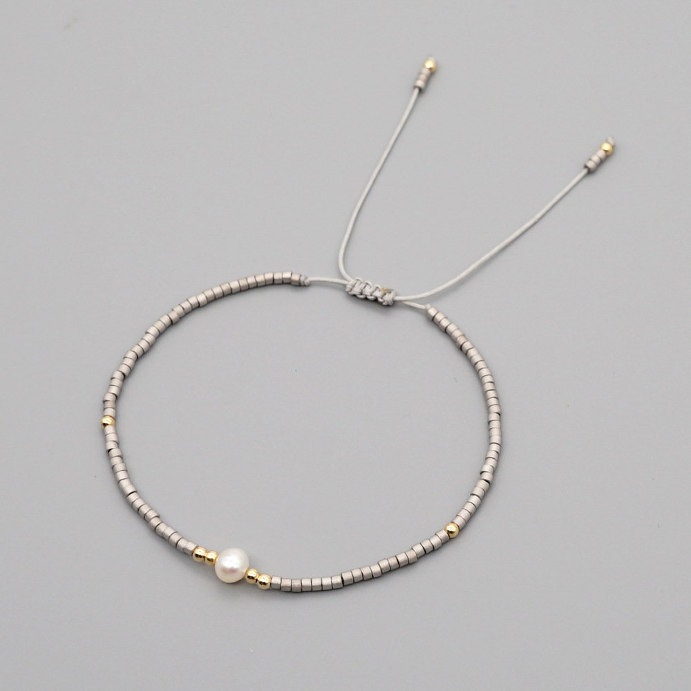Perles De Riz D&#39;été Myuki Tissées À La Main Perles D&#39;eau Douce Naturelles Bracelet Simple En Gros display picture 24