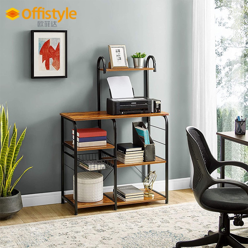 Amazon 4 layer 3+Shelving microwave Deskstands kitchen Baker 5 Hooks Wire basket