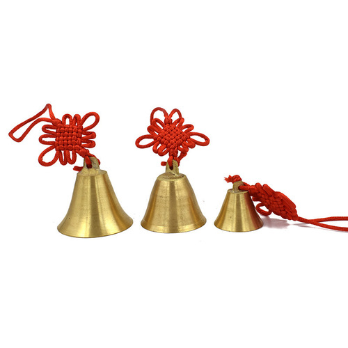Manufacturer wholesale copper bell pendant pure copper metal wind chime ancient wind palace bell large and small doorbell home door hanging decoration