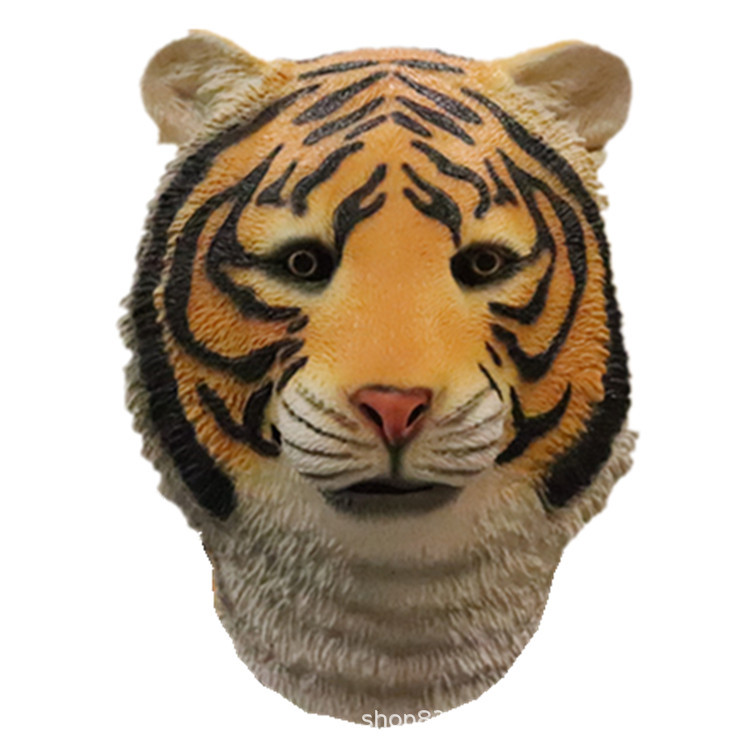 Tigre animal capucha máscara Halloween horror divertido Live rendimiento props Sur China Tiger máscara