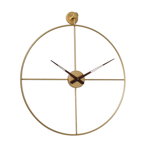 Nordic INS minimalist creative wall clock Spanish-style iron and metal wall clock for restaurant and bedroom single ring clock