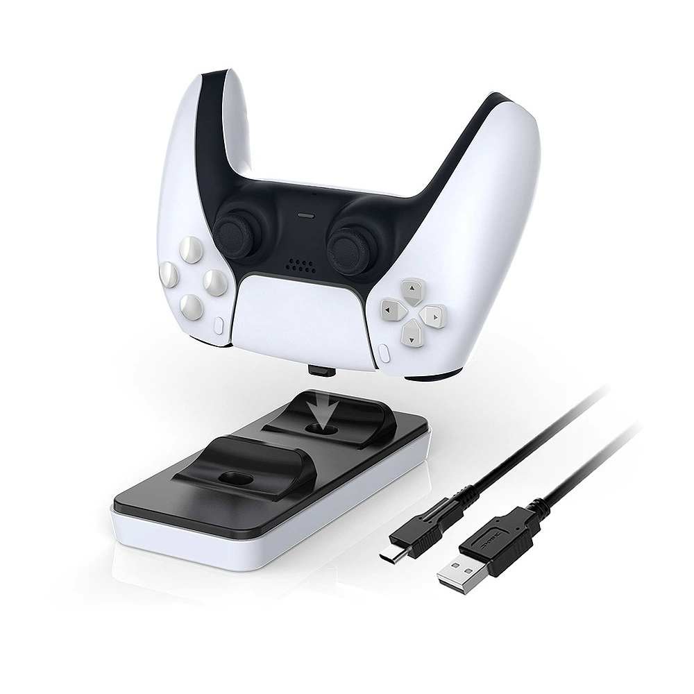 P5 рукоятка двойной зарядки беспроводная база зарядки PS5 геймпад двойное место зарядки контактный конвертер головка