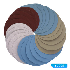 VIBRATITE 25-Piece Set 5-inch 125mm Water Sandpaper Grinding and Polishing Flocked Sandpaper Self-Adhesive Disc Sandpaper