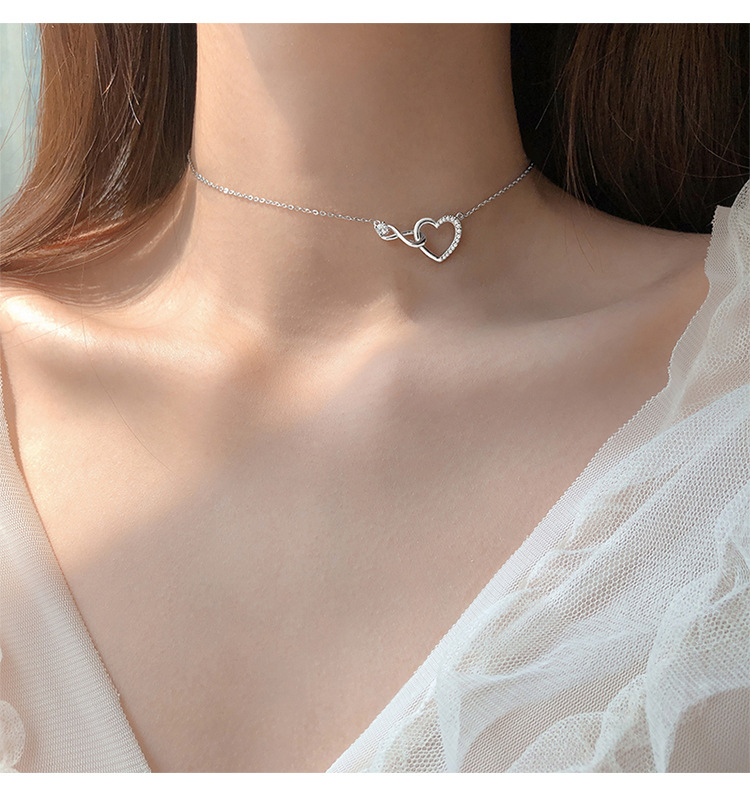 Korean version heart necklace