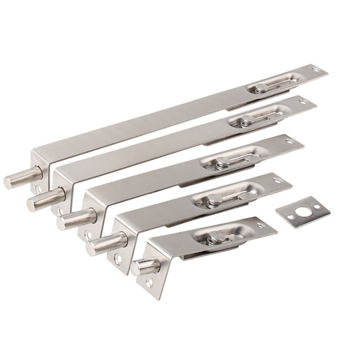 Concealed latch stainless steel latch thickened double-open anti-theft door fire door concealed hidden door latch
