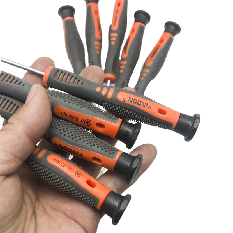 双色塑胶按摩防滑带帽迷你小螺丝刀 苹果手机钟表维修工具