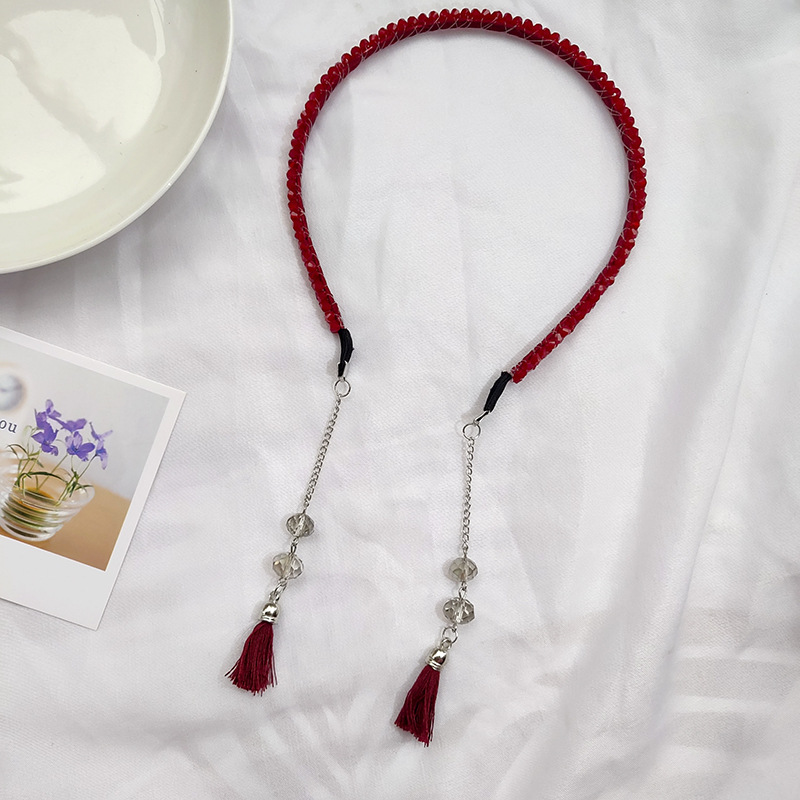 Crystal tassel red