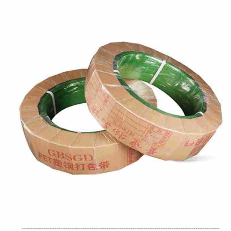 不劈不裂PET塑钢打包带 绿色PET塑钢带 高强度索带1608塑料打包带