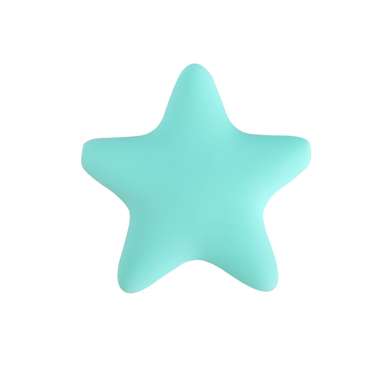 Estrella de cinco puntas de silicona molar juguete mordedor pulsera chupete cadena collar accesorios Amazon DIY accesorios de la joyería