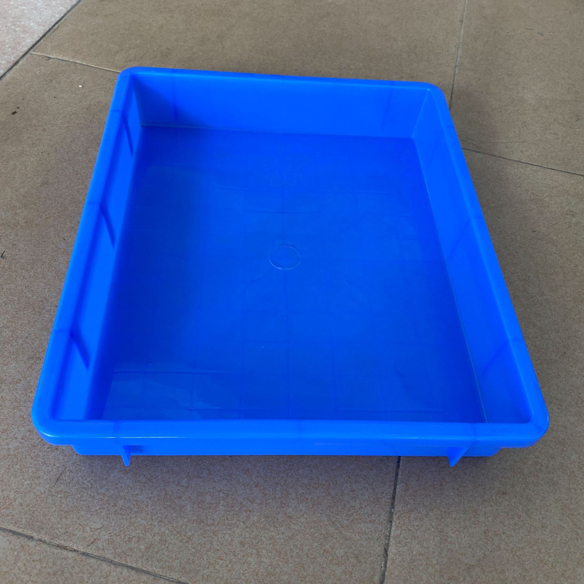 塑料方盘400*330*60工业物料零件盒蓝色黄粉虫麦虫养殖塑胶周转盆