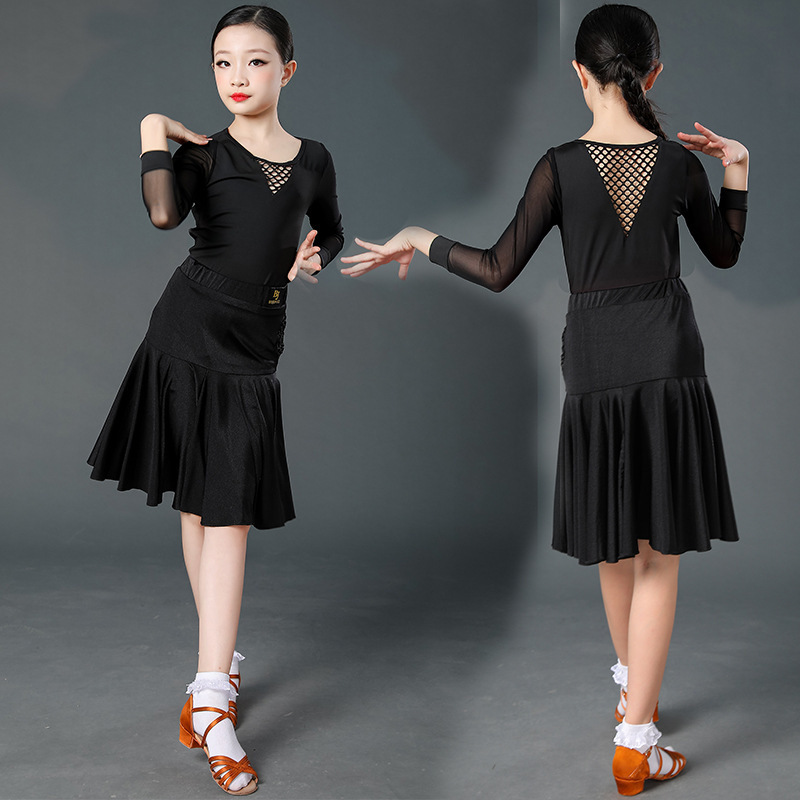 Red leopard blue white color Professional Latin dance dresses for girls