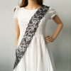 BRIDE TOBE Black Bulletless lace silver -colored green onion patch strap British singles party etiquette belt wholesale