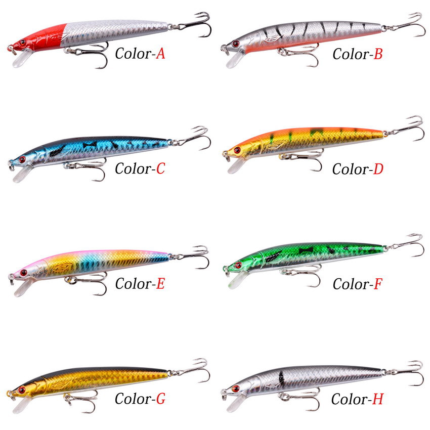 Shallow Diving Minnow Lures Sinking Hard Baits Fresh Water Bass Swimbait Tackle Gear