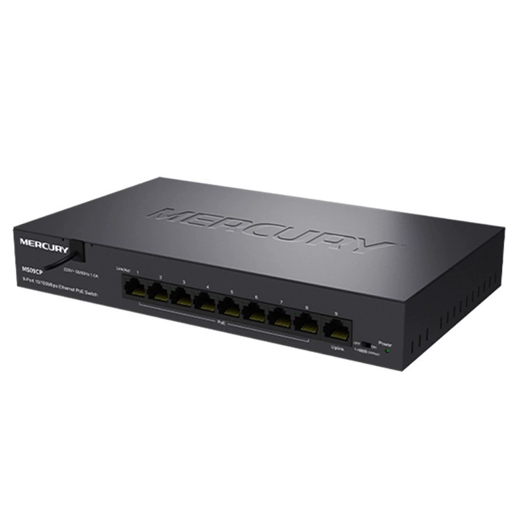 МЕРКУРИ Mercury MS09CP 9-портовый PoE коммутатор с высоким потреблением мощности 83W