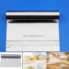 不鏽鋼刮刀切面帶刻度奶油蛋糕刮板麵團切刀烘焙工具批發