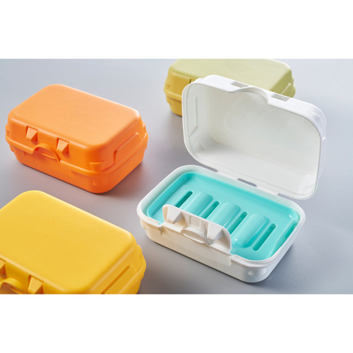 Japanese-style covered drain portable cute soap box home bathroom laundry soap box bathroom soap holder