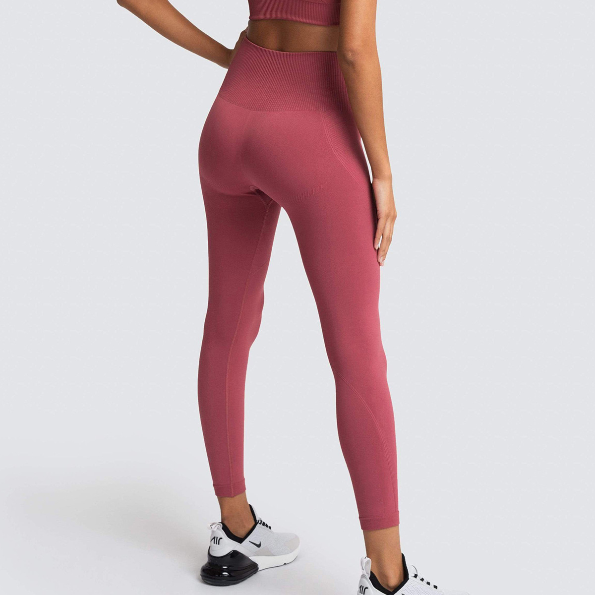 seamless solid color breathable quick-drying fitness pants  NSNS12226