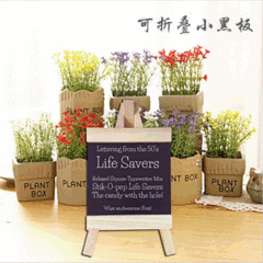 Creative Wooden Children's Painting Board, Desk Display Message Board, Portable Blackboard, Home Decor Party Ornament