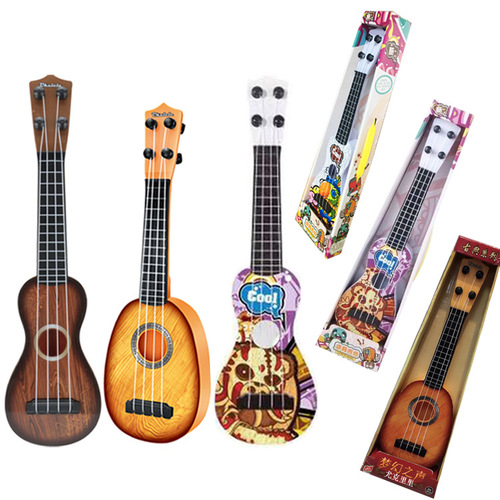 Children's small guitar toy 38CM playable simulation ukulele mini various guitar carrying case wholesale