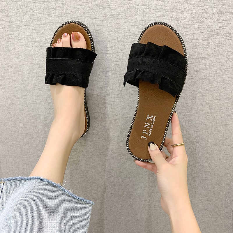 Spring And Summer Women's Shoes Slippers Lace Casual Beach Large Size Female Sandals Lady Shoes
