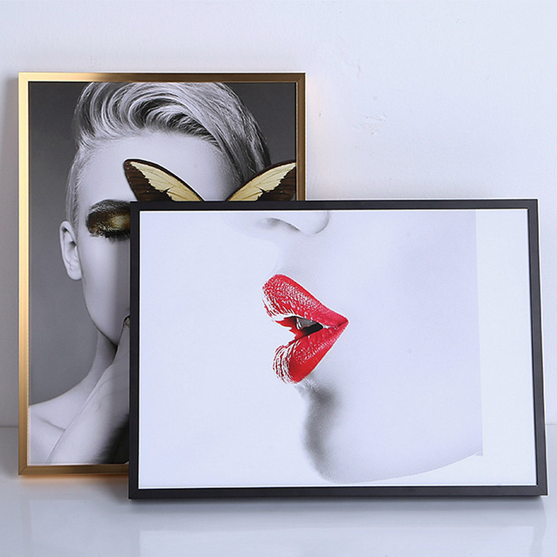 Factory direct picture frame thin edge aluminum alloy photo frame wall poster frame modern simple certificate frame authorization certificate frame Factory direct picture frame thin edge aluminum alloy photo frame wall poster frame modern simple certificate frame authorization certificate frame