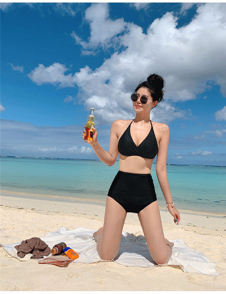 wholesale new Korean bikini sexy slim high waist split swimsuit women bikini NSHL4016