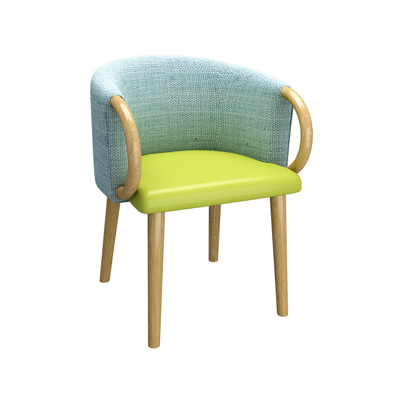 Silla de semicírculo (tela verde)