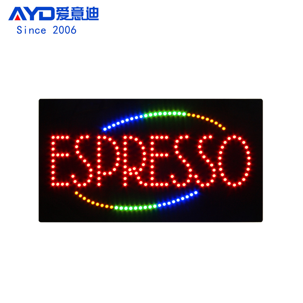 咖啡店LED广告牌浓缩咖啡发光字灯箱定 制 LED ESPRESSO SIGN
