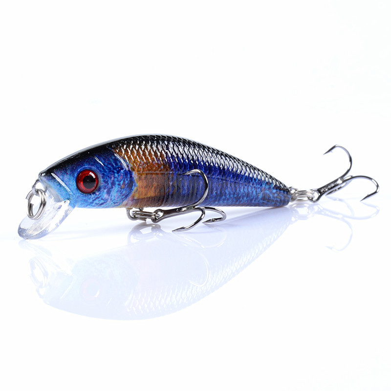 Shallow Diving Minnow Lures Hard Plastic Baits Bass Trout Fresh Water Fishing Lure