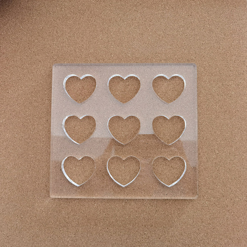 Acrylic Dacquoise Oval Love Shaped French Pastry Mold Specification 20*18.5