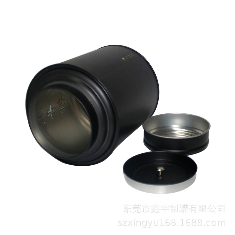 Xiao naranja verde té negro té verde envasado sellado redondo lata de hierro lata de metal grande lata de té universal 1000G image 6
