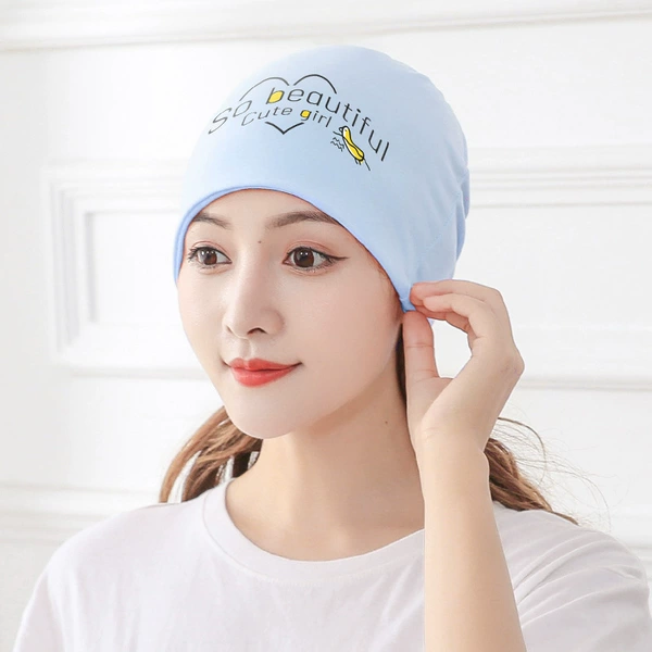 Thick blue duckling pile hat
